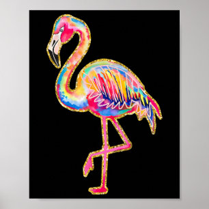 Summer Flamingo Tropical Hawaii Beach Summer Vacat Poster