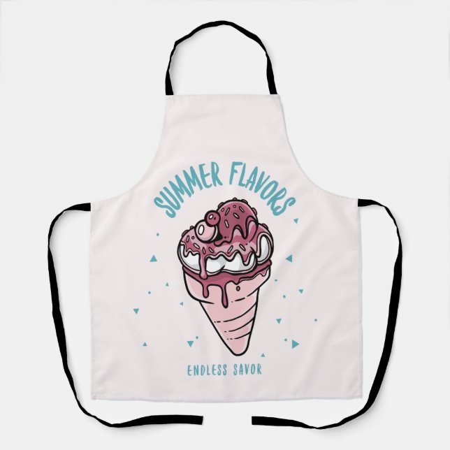 Summer Flavours Dripping Ice Cream Apron (Front)