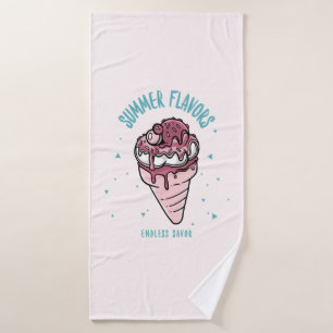 Summer Flavours Dripping Ice Cream Bath Towel
