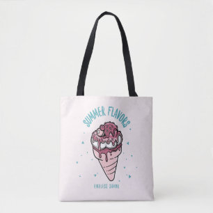 Summer Flavours Dripping Ice Cream Tote Bag