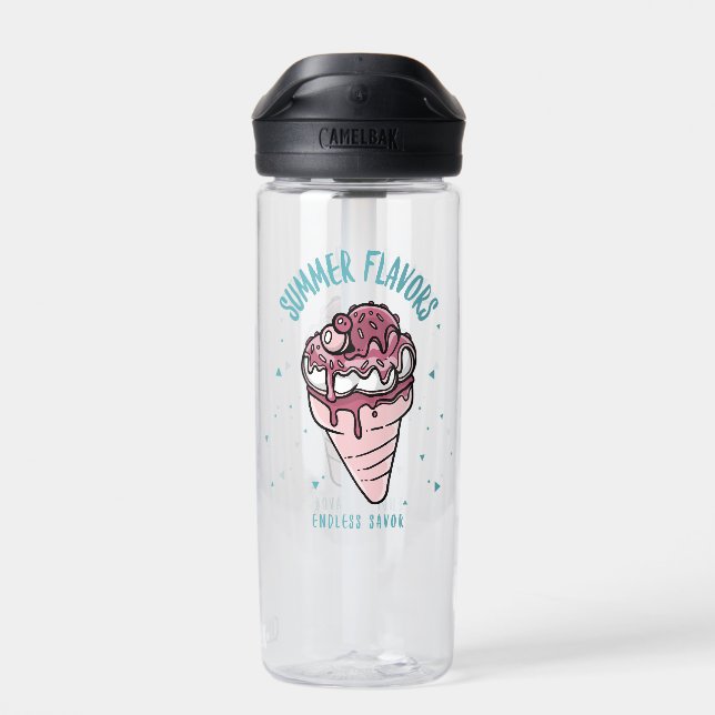 Summer Flavours Dripping Ice Cream Water Bottle (Back)