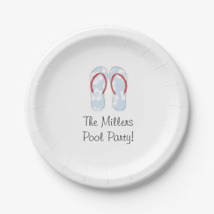 Summer flip flop paper plates