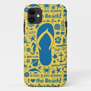 Summer Flip Flop Pattern iPhone 11 Case