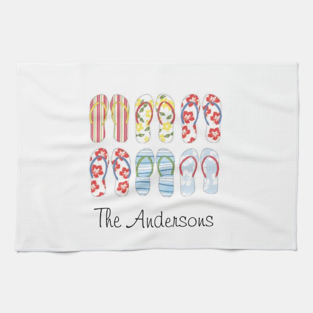 Summer Flip Flops kitchen towels (Horizontal)