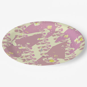 Summer Flip Flops (pink n yellow) Paper Plate