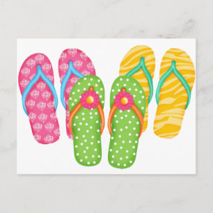 Summer Flip Flops Postcard