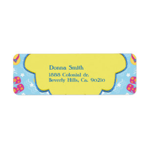 Summer Flip Flops Return Address Label