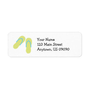 Summer Flip Flops Return Address Labels
