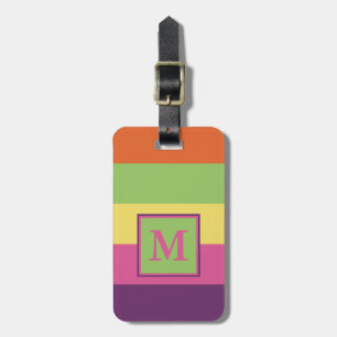 Summer Flip-Flops Stripes Personalised Luggage Tag