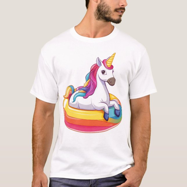 Summer Float Unicorn (1) T-Shirt (Front)