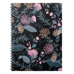 Summer Flora Blooming Garden Flowers Notebook