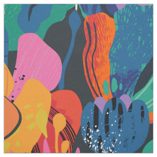 Summer Floral Abstract Fabric