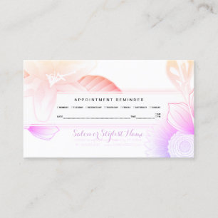 summer floral appointment reminder card