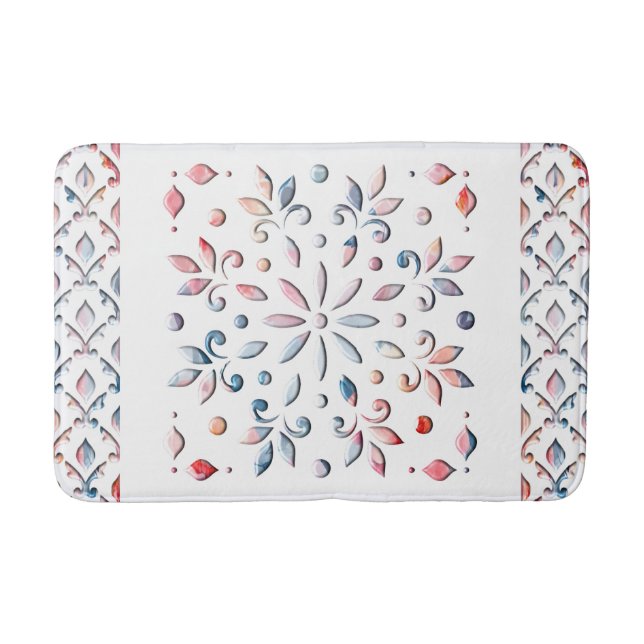 Summer Floral  Bath Mat (Front)