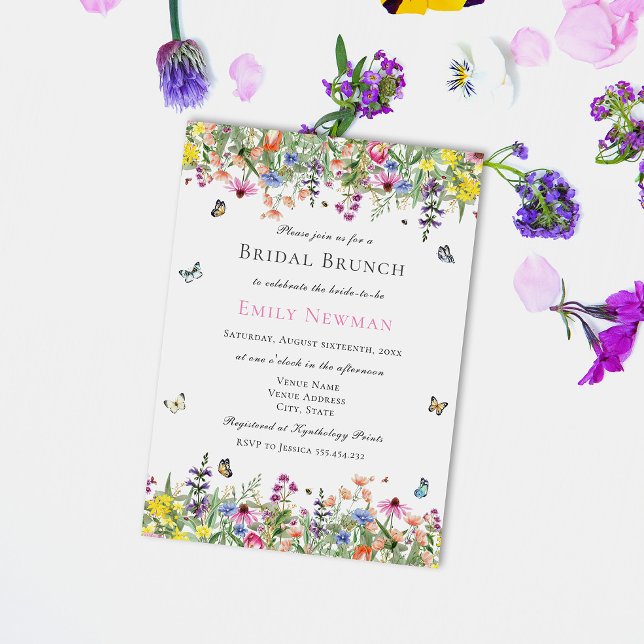 Summer Floral Bridal Brunch  Invitation (Creator Uploaded)