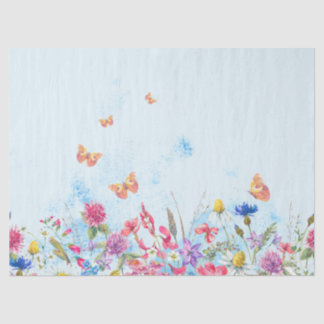 Summer Floral Butterfly Tissue Paper