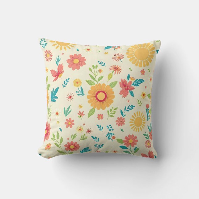 Summer Floral Cushion  (Front)