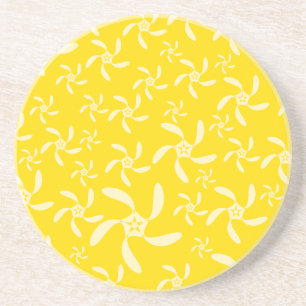 Summer Floral Design. Sunny Yellow. Coaster