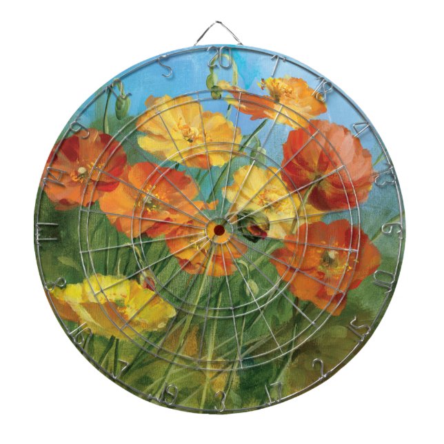 Summer Floral Field Dartboard (Front)