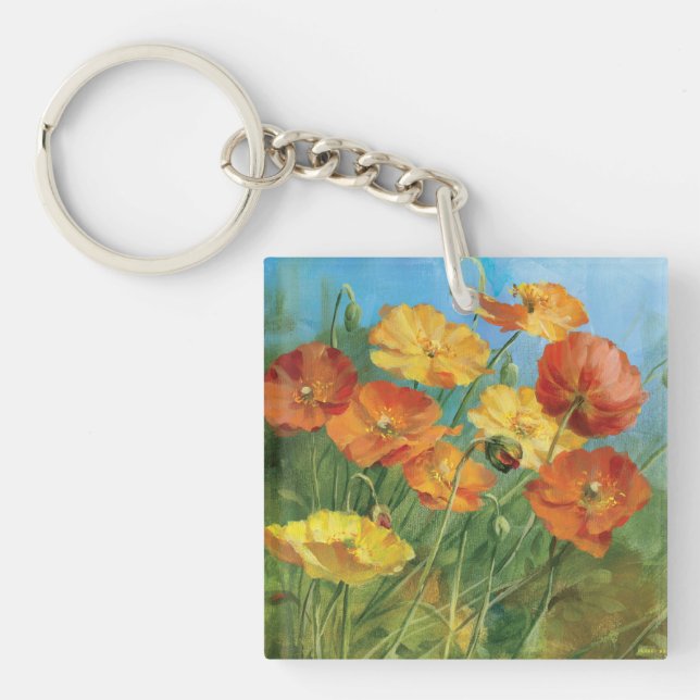 Summer Floral Field Key Ring (Front)