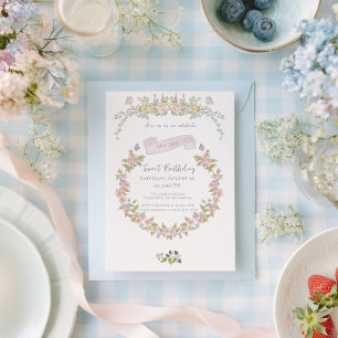 Summer Floral Garden Birthday Invitation