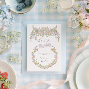 Summer Floral Garden Thank You Card