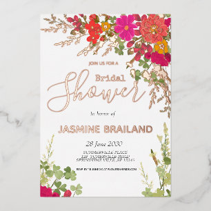 Summer Floral Garden Wildflowers Bridal Shower