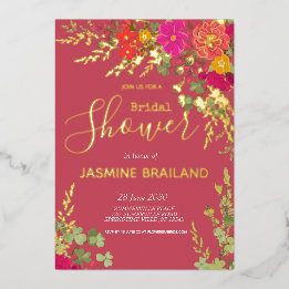 Summer Floral Garden Wildflowers Bridal Shower Foi