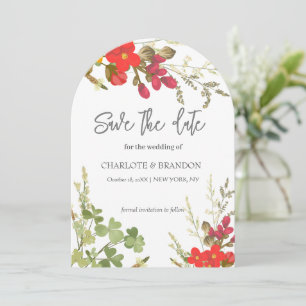 Summer Floral Garden Wildflowers Wedding Save The Date
