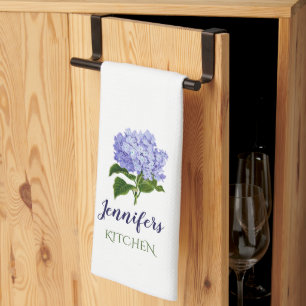 Summer Floral Hydrangea Kitchen Towel