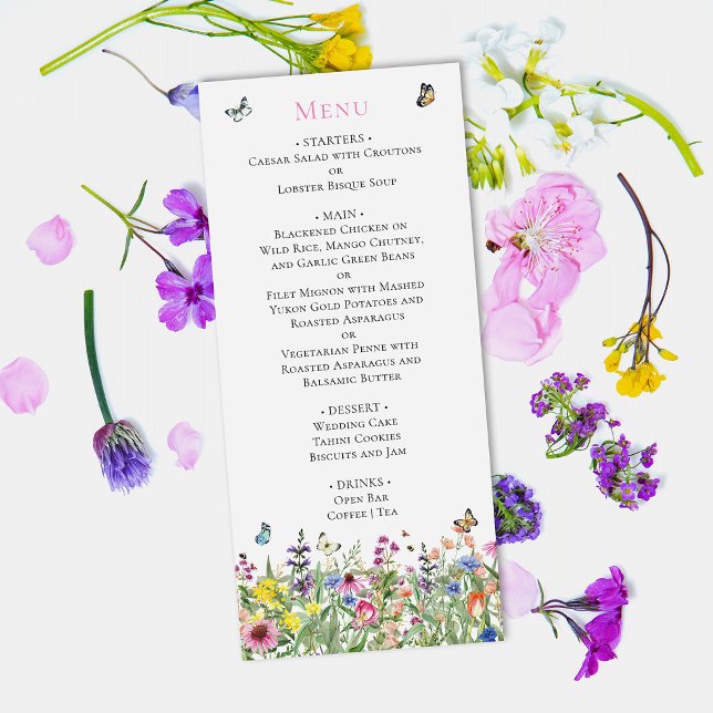 Summer Floral Menu (Creator Uploaded)