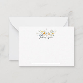Summer Floral Notecard Thank you
