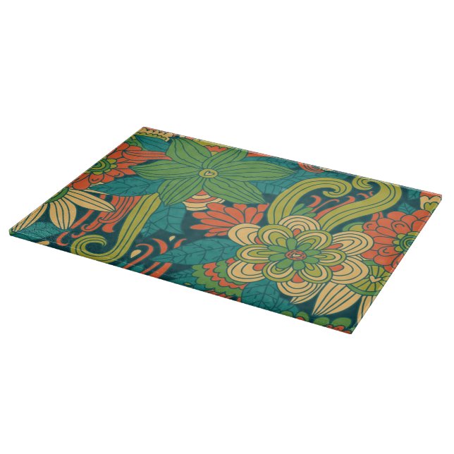 Summer floral pattern cutting board (Corner)