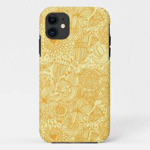 Summer floral pattern in warm colours iPhone 11 case