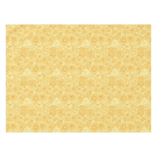 Summer floral pattern in warm colours tablecloth (Front (Horizontal))
