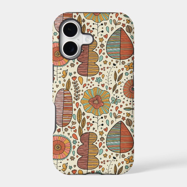Summer floral pattern made of leaves (Back)