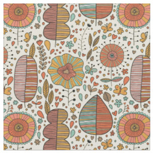 Summer floral pattern made of leaves fabric