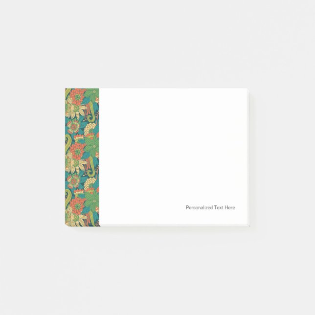 Summer floral pattern post-it notes (Front)