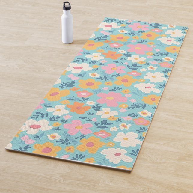 Summer Floral Print Yoga Mat (In Situ)