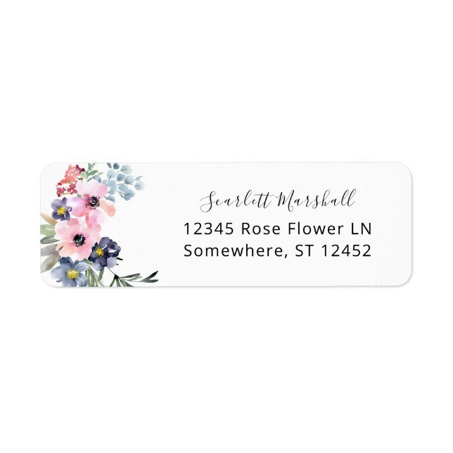 Summer Floral Return Address Return Address Label (Front)