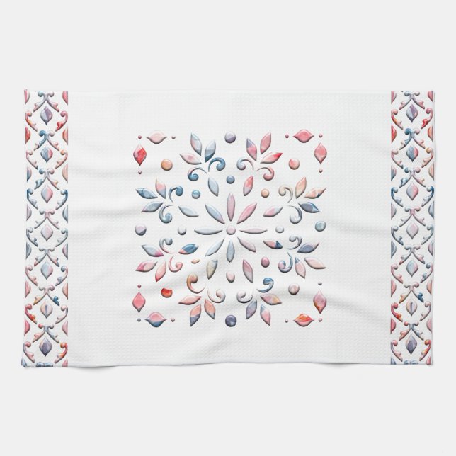 Summer Floral Tea Towel (Horizontal)
