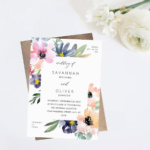 Summer Floral Wedding Invitation