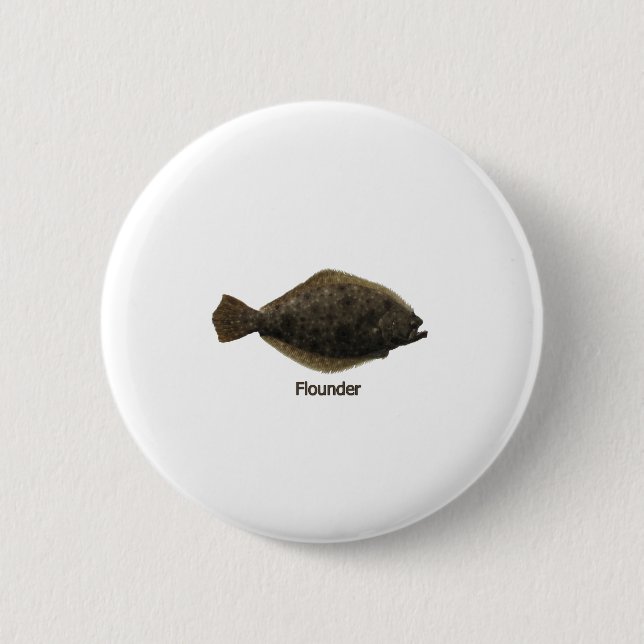 Summer Flounder (titled) 6 Cm Round Badge (Front)