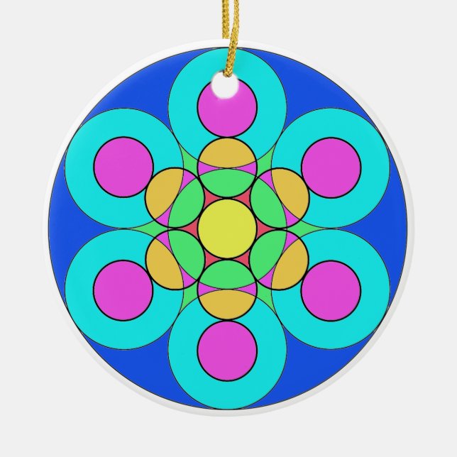 Summer Flower Ceramic Ornament (Front)
