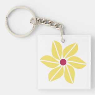 Summer Flower Customisable Key Ring