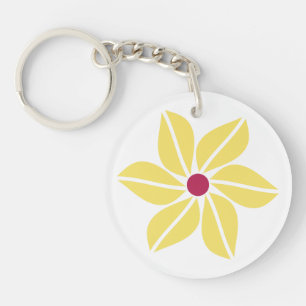 Summer Flower Customisable Key Ring