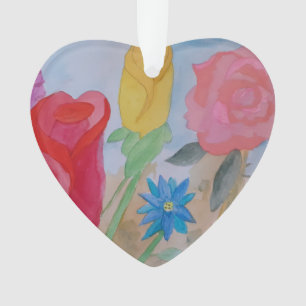 Summer Flower Garden Acrylic Ornament