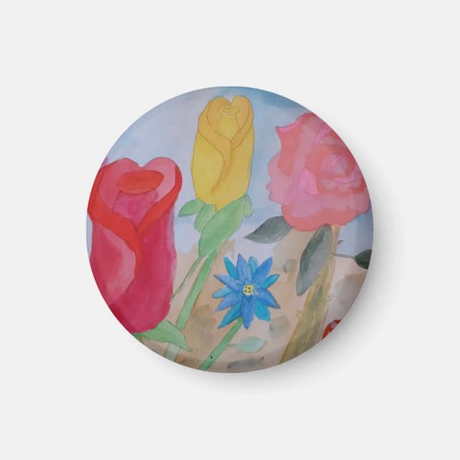 Summer Flower Garden Magnet (Front)