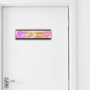Summer Flower Monogram Name Plate