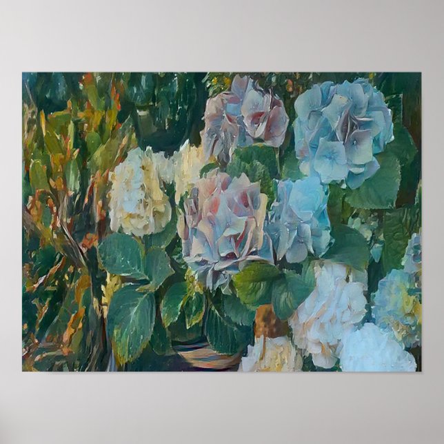 Summer flower painting poster (Front)